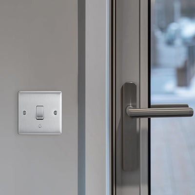 BG NBS14 Nexus Metal Brushed Stainless Steel Bell Push Switch