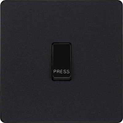 BG Evolve Matt Black Screwless Switches & Sockets Black Inserts Full Range