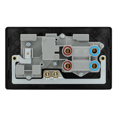 BG Evolve Satin Brass 45A Switch 13A Switched Socket Cooker Control Unit PCDSB70B with 25mm Steel Back Box