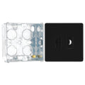 BG Screwless Matt Black 13A Unswitched 13A Fused Spur & Flex Outlet FFB55 with 35mm Steel Back Box