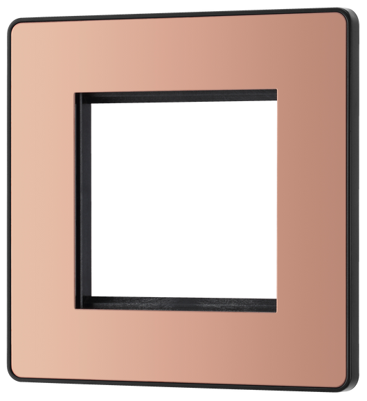 PCDCPEMS2B Front - The Euro Module range from British General combines plates and interchangeable modules so you can configure your own bespoke switches and sockets.