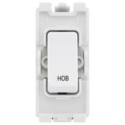 BG Evolve White RRHBPCDW 20 Amp Double Pole Appliance Grid Switch Labelled Hob by British General (BG-RRHBPCDW+RPCDW30)