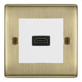 BG Nexus Antique Brass 1 Gang HDMI Socket White Insert