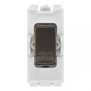 BG RRWDISBN Black Nickel 20 Amp Double Pole Appliance Grid Switch Labelled Waste Disposal