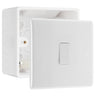 BG Nexus 1 Gang 20A 2 Pole Switch White & 50mm Pattress Back Box by British General (BG-830+877)