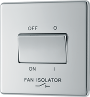 BG Electrical FPC15 Nexus Screwless Flat-Plate Fan Isolator Switch 3 Pole Polished Chrome 10A by British General (BG-FPC15-Shopify-SA_1)