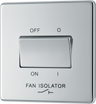 BG Electrical FPC15 Nexus Screwless Flat-Plate Fan Isolator Switch 3 Pole Polished Chrome 10A by British General (BG-FPC15-Shopify-SA_1)