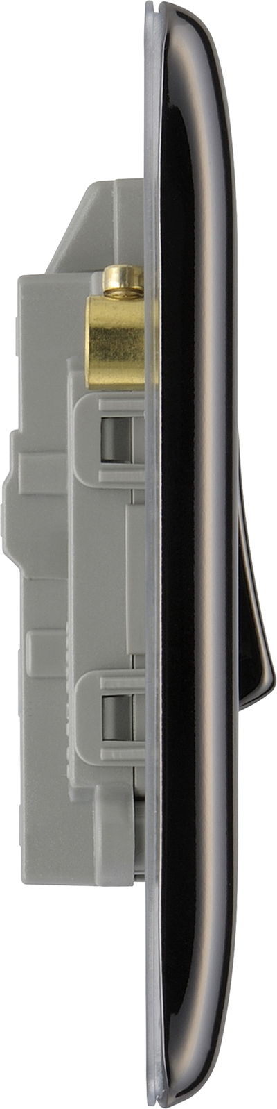 BG NBN31 Nexus Metal Black Nickel 1 Gang 20A 2 Pole Neon Switch