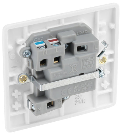 BG 850 Moulded Round Edge | White | 13A 2 Pole Switched Fused Connection Unit by British General (BG-850)
