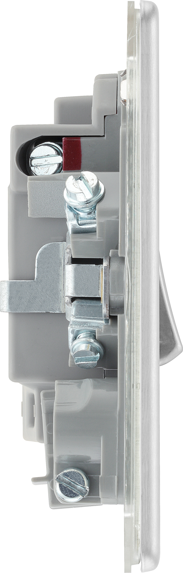 FBS53 Side - This 13A fused and switched connection unit with power indicator from British General provides an outlet from the mains containing the fuse ideal for spur circuits and hardwired appliances.