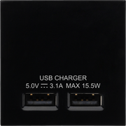 BG EMUSB3B Black 2x 3.1A USB-A 2 Module Euro Module USB Charger by British General (BG-EMUSB3B-Shopify-SA_1)