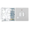 BG Evolve Brushed Steel 13A Switched Spur + Neon PCDBS52W with 35mm Steel Back Box