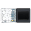 BG Evolve Matt Grey 1G Wide Rocker Light Switch PCDMG12WB with 35mm Steel Back Box