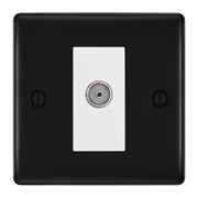 BG Nexus Metal Matt Black Co-axial Socket NFB60W by British General (BG-NFB60W)