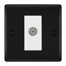 BG Nexus Metal Matt Black Co-axial Socket NFB60W by British General (BG-NFB60W)