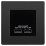 BG Evolve Black Chrome Dual USB Charger 3.1A Output Socket - Black Insert by British General (BG-PCDBCEMS2B+EMUSB3B)