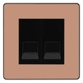BG Evolve Polished Copper Double IDC Secondary Telephone Socket - Black Insert