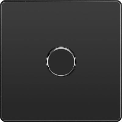 Switches: BG Evolve Black Chrome Screwless Switches & Sockets Black Inserts Full Range PCDBC12B - Single Light Switch 20A by British General (BG-EVOLVE-BLACK-CHROME-PCDBC12B)