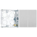 BG Evolve Brushed Steel 2 Way Double Edge to Edge Rocker Switch PCDBS42EW with 25mm Steel Back Box