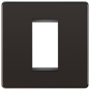BG FBNEMS1 Euro Module Screwless Flat-Plate 1 Module Square Front Plate by British General (BG-FBNEMS1-Shopify-SA_1)