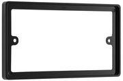 BG Nexus Black 2 Gang Double 10mm Depth Spacer Frame Rectangle Back Box Plate by British General (BG-818/B)