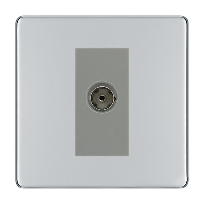 BG Screwless Polished Chrome Co-axial Socket FPC60G by BG Nexus (BG-FPC60G)