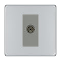 BG Screwless Polished Chrome Co-axial Socket FPC60G
