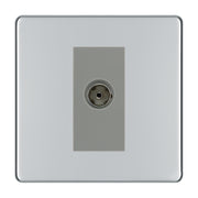 BG Screwless Polished Chrome Co-axial Socket FPC60G by BG Nexus (BG-FPC60G)