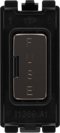 BG Electrical RBNFUSE Nexus Grid Black Nickel Fuse Holder Module 13A