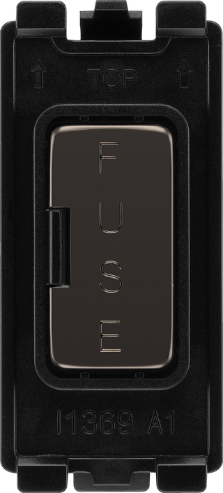 BG Electrical RBNFUSE Nexus Grid Black Nickel Fuse Holder Module 13A by British General (BG-RBNFUSE-Shopify-SA_1)