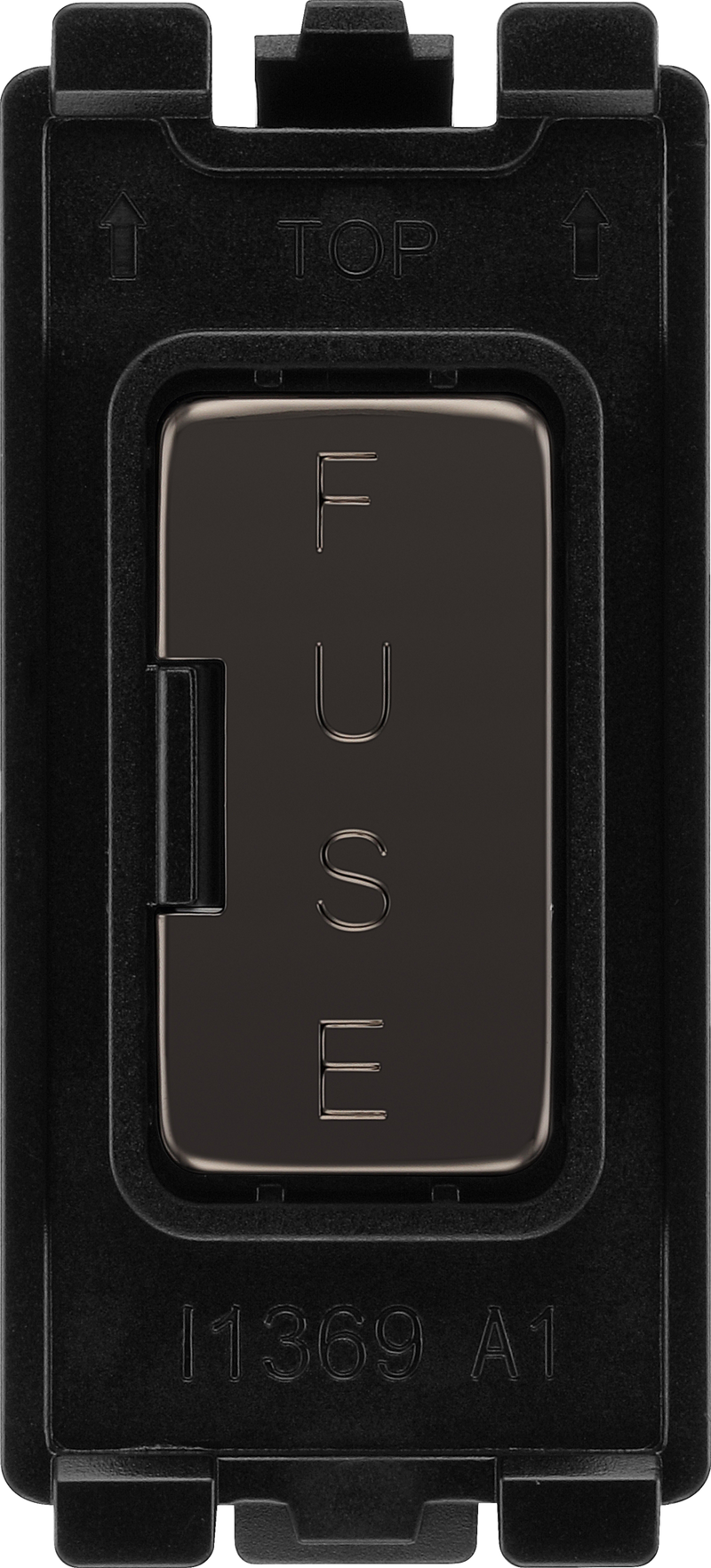 BG Electrical RBNFUSE Nexus Grid Black Nickel Fuse Holder Module 13A