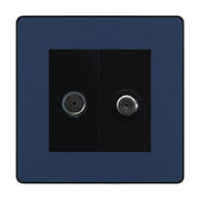 BG Evolve Matt Blue TV & Satellite Socket PCDDBTVSATB by BG Evolve (BG-PCDDBTVSATB)