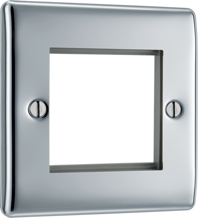 NPCEMS2 Front - The Euro Module range from British General combines plates and interchangeable modules so you can configure your own bespoke switches and sockets.