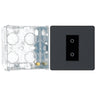 BG Evolve Matt Grey Single Master Touch Dimmer Switch PCDMGTDM1B with 35mm Steel Back Box