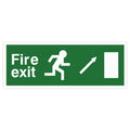 White Rigid Plastic EEC Directive Fire Exit Signs