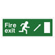 White Rigid Plastic EEC Directive Fire Exit Signs