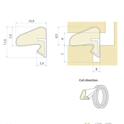 124978: Aquamac 4846 / QL3037 By Schlegel - 100m Coil Black by Astroflame (Astro-ADAM4846BLK/100)