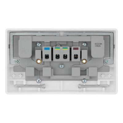 BG Electrical 13A SP Converter Switched Socket White & 50mm Pattress Back Box