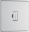 BG Electrical FBS54 Nexus Screwless Flat-Plate Unswitched Fused Connection Spur Unit Brushed Steel 13A by British General (BG-FBS54-Shopify-SA_1)