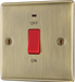 NAB74 Front - This 45A single switch for cookers from British General is double poled for safety and has a flush power indicator.