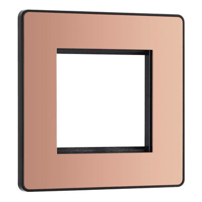 BG Evolve Polished Copper Dual USB Charger 3.1A Output Socket - Black Insert