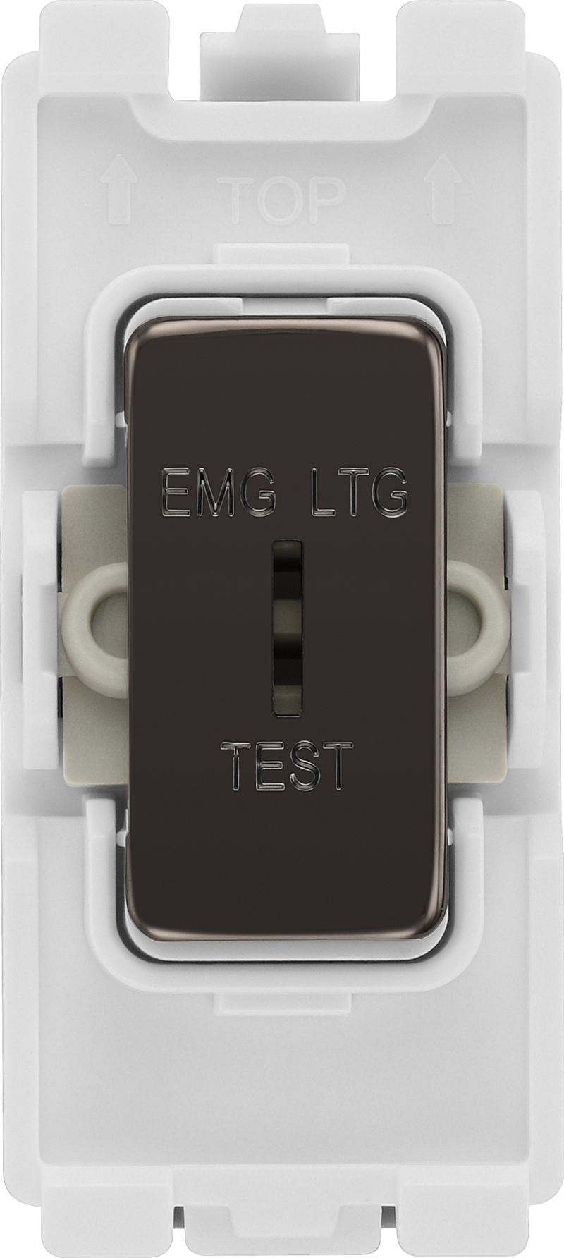 BG RBN12EL Nexus Grid Black Nickel 2 Way Secret Key Switch Module 20AX Single Pole Printed EMG LTG TEST