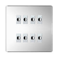BG Nexus Screwless Polished Chrome 8 Gang Flex Outlet Socket