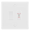 BG Nexus White 2 Gang Emergency Key Switch with 2 Way Single Pole Switch