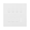 BG Evolve Pearlescent White 7 Gang Trailing Edge LED Dimmer Light Switch 2 Way Custom Switch