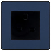 BG Evolve Matt Blue 13A Unswitched Socket PCDDB13AUSSB by British General (BG-PCDDB13AUSSB)