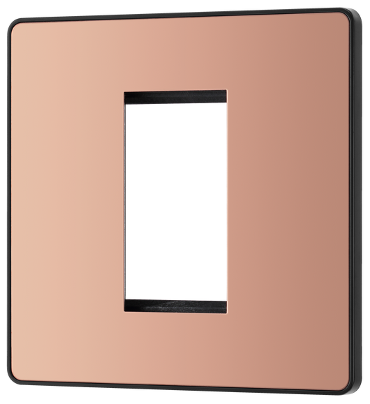 PCDCPEMS1B Front - The Euro Module range from British General combines plates and interchangeable modules so you can configure your own bespoke switches and sockets. 