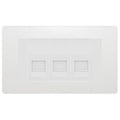 BG Evolve Pearlescent White 3 Gang IDC Secondary Telephone Socket - White Insert
