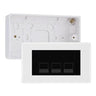 BG White Moulded 3 Gang RJ11 Telephone Socket Euro Module with 32mm Back Box - Black Insert by British General (BG-EMRJ11B-3G-32)