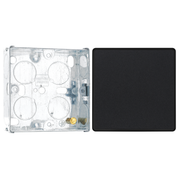 BG Evolve Matt Black Intermediate Edge to Edge Rocker Switch PCDMB13EB with 25mm Steel Back Box